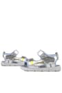 Rakerplus Genuine Leather Grey Shiny Kids Sandals