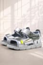 Rakerplus Genuine Leather Grey Shiny Kids Sandals