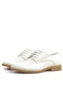 Rakerplus Cream Patient Leather Loafer Laced Up Boys' Classic Shoes 3020-KR-B.36