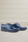 Rakerplus Navy Blue Patent Leather Lace up Oxford Kids Shoes 3020-LR-B.36