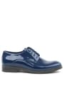 Rakerplus Navy Blue Patent Leather Lace up Oxford Kids School Shoes 3020-LR-B.26