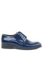 Rakerplus Navy Blue Patent Leather Lace up Oxford Kids Shoes 3020-LR-B.36