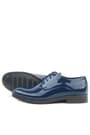 Rakerplus Navy Blue Patent Leather Lace up Oxford Kids Shoes 3020-LR-B.36