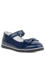 Rakerplus Navy Blue Rougan With Bow Velcro Girls' Babettes 101-LR.28