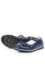 Rakerplus Navy Blue Rougan With Bow Velcro Girls' Babettes 101-LR.28