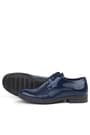 Rakerplus Navy Blue Patient Leather Oxford Laced Up Classic Kids' Shoes 3021-LR-B.26