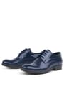 Rakerplus Navy Blue Patient Leather Oxford Laced Up Classic Kids' Shoes 3021-LR-B.26