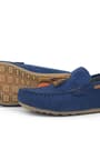 Rakerplus Navy Blue Suede Kid Boys Loafers Shoes 3400-LT.26