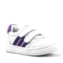 Rakerplus Rakerplus Paw Hakiki Deri Beyaz-Mor Cırtlı Bebek Spor Ayakkabı Sneaker