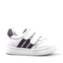 Rakerplus Rakerplus Paw Hakiki Deri Beyaz-Mor Cırtlı Bebek Spor Ayakkabı Sneaker