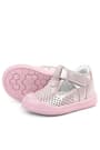 Rakerplus Shaun Hakiki Deri Pembe Simli Cırtlı Anatomik Bebek Sandalet Ayakkabı R620-PSIM.20