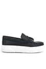 Rakerplus Black Faux Leather Boys Moccasin Shoes 3404-SS.26