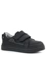 Rakerplus Black Genuine Leather Banded Men Kids' Sneaker Shoes X3506-S1-DERI.31