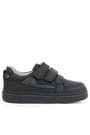 Rakerplus Black Genuine Leather Banded Men Kids' Sneaker Shoes X3506-S1-DERI.31