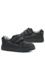 Rakerplus Black Genuine Leather Banded Men Kids' Sneaker Shoes X3506-S1-DERI.31