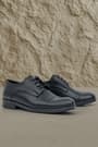 Rakerplus Black Matte Laced Oxford Children's Classic Shoes 3021-SM-B.35