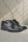 Rakerplus Black Pattent Leather Laced Kids Oxford Classical Shoes 3021-SR-B.36
