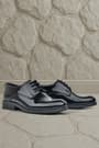 Rakerplus Black Rougan Laced Oxford Shoes For Kids 3020-SR-B.36