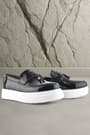 Rakerplus Siyah Rugan Beyaz Taban Loafer Klasik Çocuk Ayakkabısı 3405-SR.39