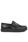 Rakerplus Siyah Rugan Tokalı Loafer Çocuk Klasik Ayakkabı 3051-SR.36