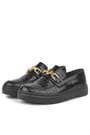 Rakerplus Siyah Rugan Tokalı Loafer Çocuk Klasik Ayakkabı 3051-SR.36