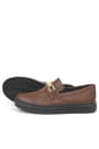 Rakerplus Tan Color Buckle Loafer Kids Classic Shoes 3051-TAB.36
