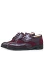 Rakerplus Titan Bordo Rugan Nubuk Bağcıklı Klasik Erkek Çocuk Ayakkabı 3065-BORRN-B.36