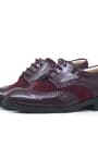 Rakerplus Titan Bordo Rugan Nubuk Bağcıklı Klasik Erkek Çocuk Ayakkabı 3065-BORRN-B.36
