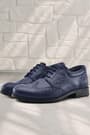 Rakerplus Titan Navy Blue Matte Laced Up Boys Classic Shoes 3060-LM-B.36