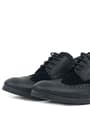 Rakerplus Titan Black Matte Laced Up Classic Shoes 3065-SMN-B.37