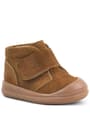 Rakerplus Yoohoo Genuine Leather Tan Unisex Baby Boots With Velcro R400-TAB.19