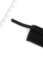 Siyah 6 mm 5 mt Dayanıklı Sert Yassı Elastik Şerit Lastik B-0104-S-6