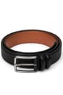 3.5 cm Classic Black Patent Leather Men Belt