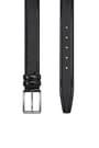 3.5 cm Classic Black Patent Leather Men Belt