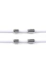 Ayarlanabilir 1 Çift Beyaz Vidalı Kapsül Uçlu Yuvarlak Lastik Pratik Bağcık BGCK-0008-B