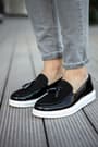 CH002 RBT Loafer Verniciata Erkek Ayakkabı SIYAH