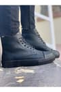 CH029 - CST Vulcanized Lace Up Erkek Bot SIYAH