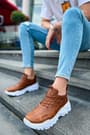 CH089 CBT Low Top Lace Up Erkek Ayakkabı TABA