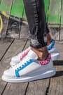 CH254 CBT Pittura Erkek Ayakkabı 420 MAVI-PEMBE ISLEME