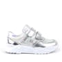 Rakerplus Genuine Leather Silver Velcro Sneakers For Girls