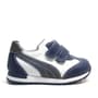 Genuine Leather Navy Blue Gray Velcro Baby Boy Sports Shoes
