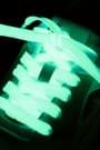 Fosforlu Neon Mavi 1 cm Kalınlığında 1 Çift Yassı Spor Ayakkabı Bağcığı