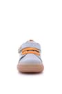Anatomical Genuine Leather Gray Metal Detailed Elastic and Velcro Baby Shoes