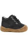 Soft Genuine Leather Zippered Black Baby Boots