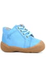 Soft Genuine Leather Zippered Blue Baby Boots