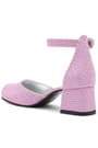 Merida Pink Shiny Thick Heeled Girls Heeled Dress Shoes