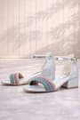 Tiara Colorful Stone Silver Girls' Evening Dress Heeled Shoes