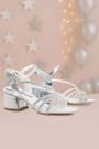 Moana Silver Stone Detailed Girls' Heeled Evening Dress Shoes