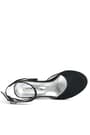 Black Suede Heels Thick Girls High Heeled Shoes