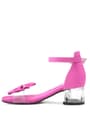 Jessie Fuchsia Satin Ribbon Girls' Heeled Shoes